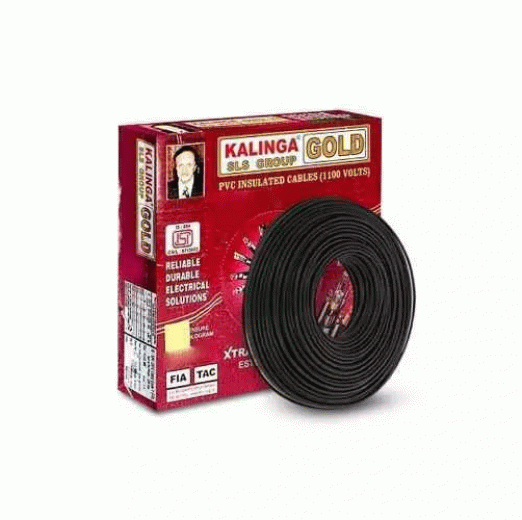 Kalinga Gold 4 Sq mm FR PVC Wire (Black, 90 Mtr)